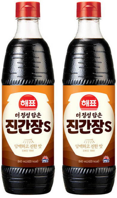 해표 더 정성 담은 진간장S 840ml, 2개