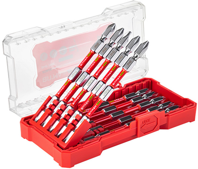 비트맨 울트라 토션 비트 2x110mm 10PCS 십자 BPH20110 드라이버 비트, 1세트