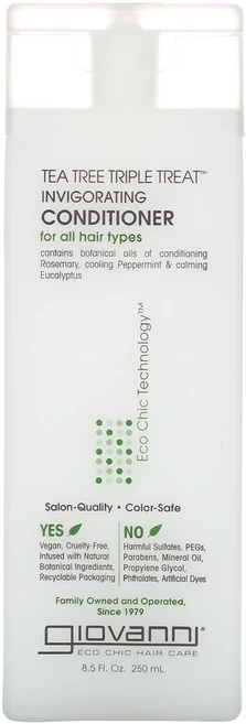 Giovanni Tea Tree Triple Treat 인비고레이팅 컨디셔너 모든 모발용 250ml(8.5fl oz), 250ml, 1개 - 쿠팡