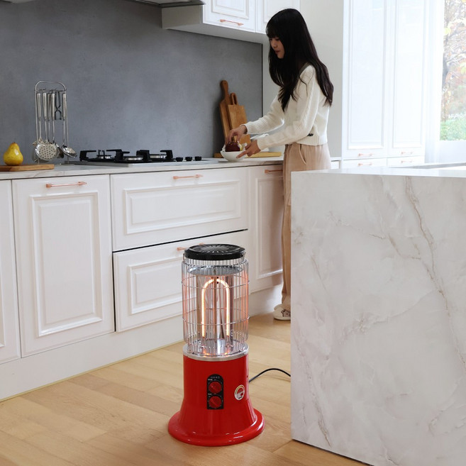 다우하이텍 세라믹 온풍 전기히터 DWH-4000T, DWH24000T 나노카본 히터타이머(레드2.4Kw))