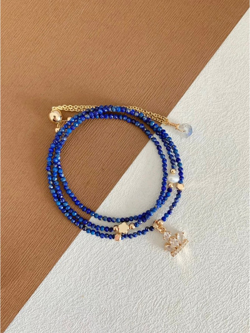 青金石三圈手鍊（約2~3mm）