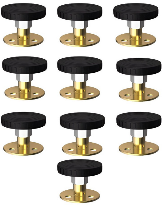 알리오마켓 가구 무펀칭 소음 흔들림 방지 높이 조절 고정대 스토퍼, 10개, 블랙