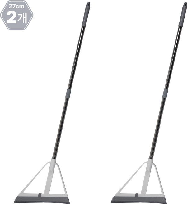 이더커머스 1+1 조절형 다용도 만능 빗자루, 27cm, 화이트, 2개