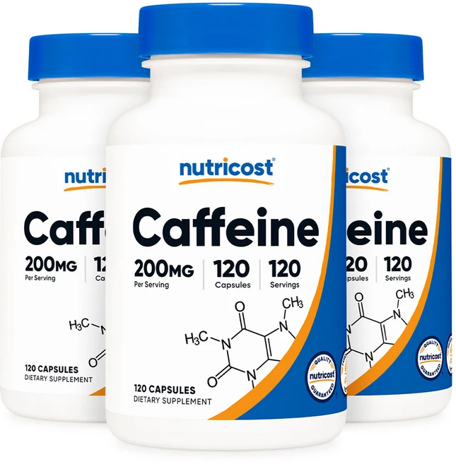 뉴트리코스트 카페인 캡슐 200mg 120정 3병, 3개 - 쿠팡