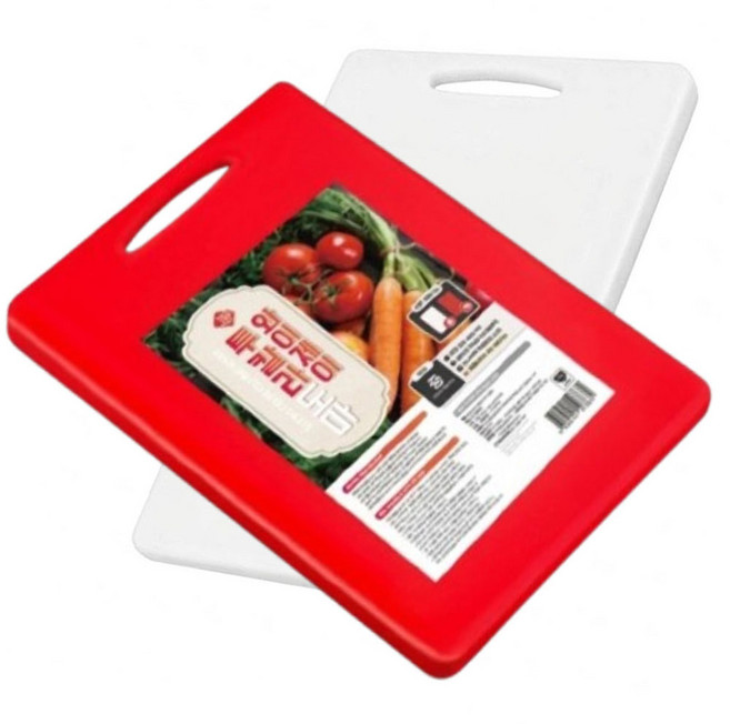 와이제이 투칼라도마 위생도마 양면 내열도마, 5개, 레드 화이트