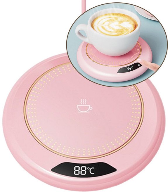 보온 컵워머 머그워머 컵받침대 보온받침대 컵받침대, 핑크색