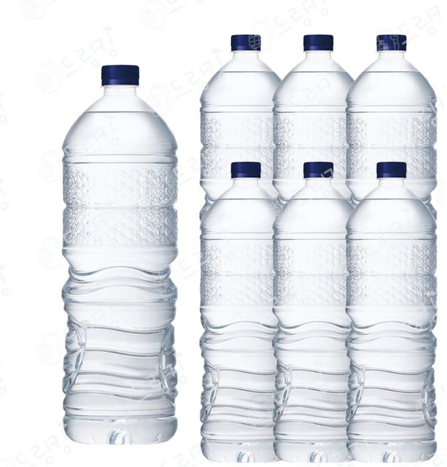 평창수 무라벨 생수, 2L, 6개