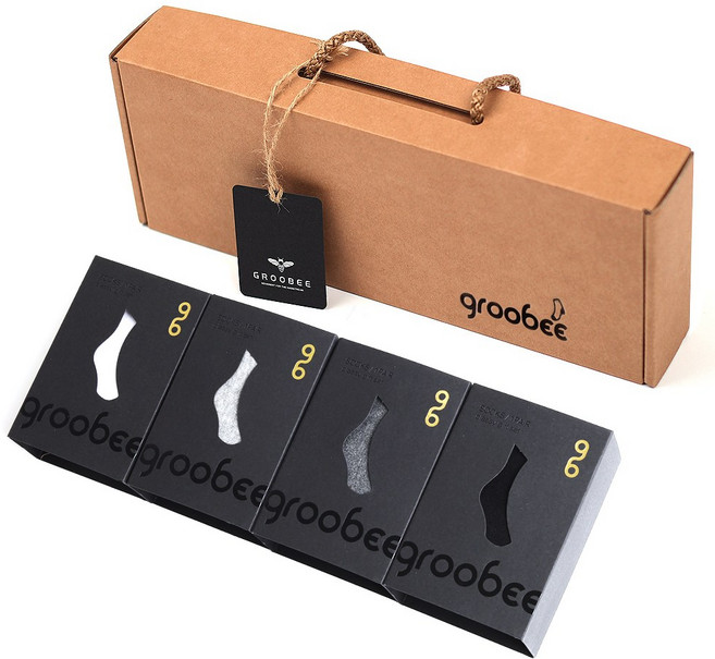 그루비 양말선물세트 4켤레 (남성-무지)