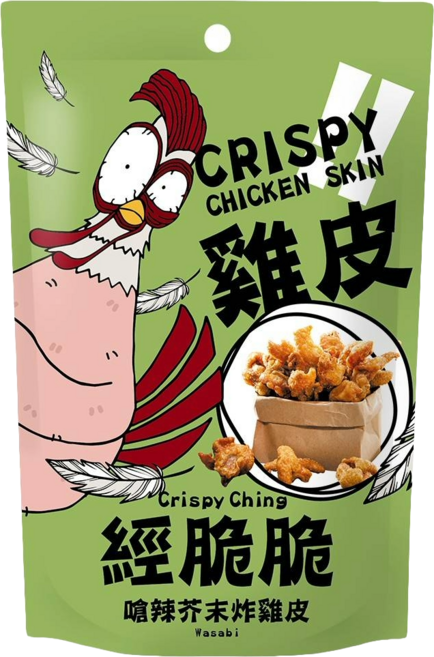 經脆脆 炸雞皮 嗆辣芥末風味, 1個, 60g