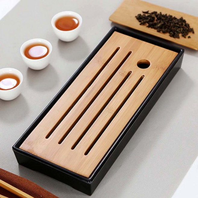 티앤차 네모 다기트레이 차판 블랙 다기 다도차판, 본상품선택, 1개