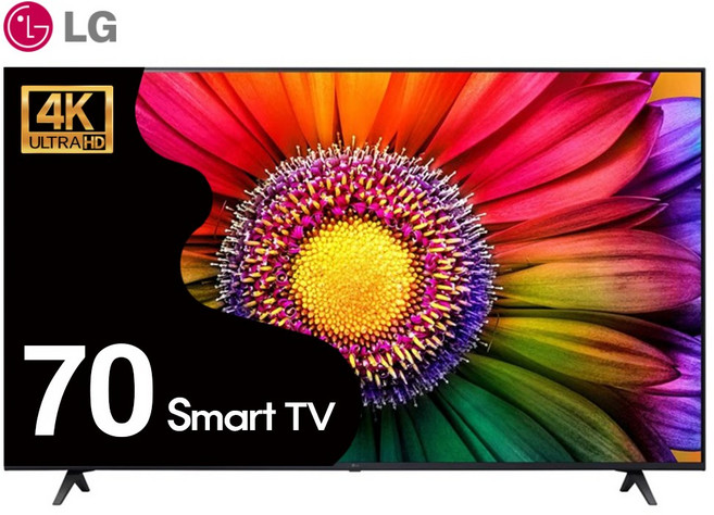 LGTV 23년 176cm(70인치) 70UR8000 4K UHD 스마트TV, 고객직접설치, 스탠드형, 70UR8000_포천본사방문수령