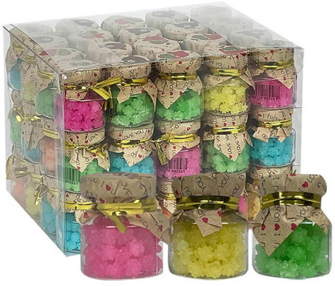 무지개 색깔 단지모양 별사탕, 60개, 5g