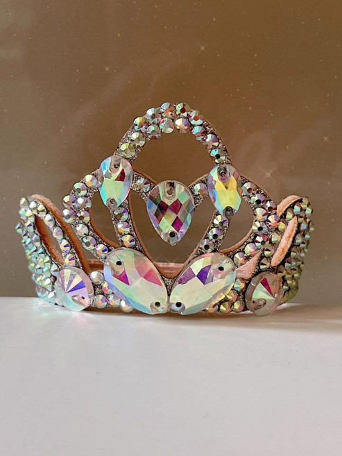 핸드메이드 리듬 체조 피겨 경기 티아라 왕관 헤어악세사리 장식