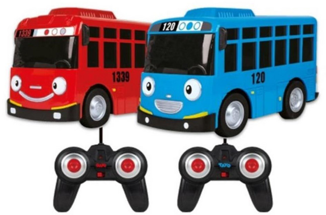 타요버스 무선조정 RC카 가족놀이 장난감 조카선물 무선조종카 RC자동차, 1개, 레드 블루