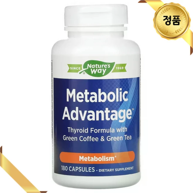 네이쳐스웨이 메타볼릭 어드벤테이지 Metabolic Advantage 180 Capsules 시아노코발라민 산화마그네슘 글루콘산아연 글루코네이트 몰리브덴산나트륨 클로로겐산, 1개, 180정 - 쿠팡