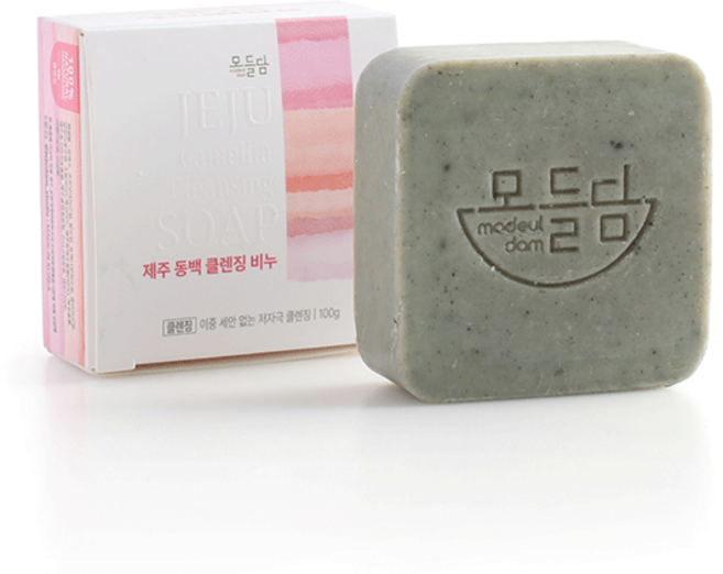 모들담 동백 클렌징 저자극 천연비누, 100g, 1개입
