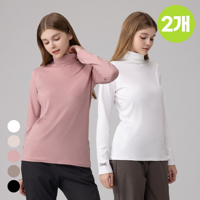 에버라스트 1+1 여성 목폴라 터틀넥 폴라티