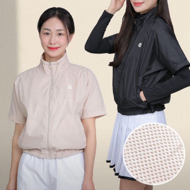 <투엘라> 여성 반팔 자켓 / 윈드홀릭 우븐 스포츠 바람막이 등산 점퍼