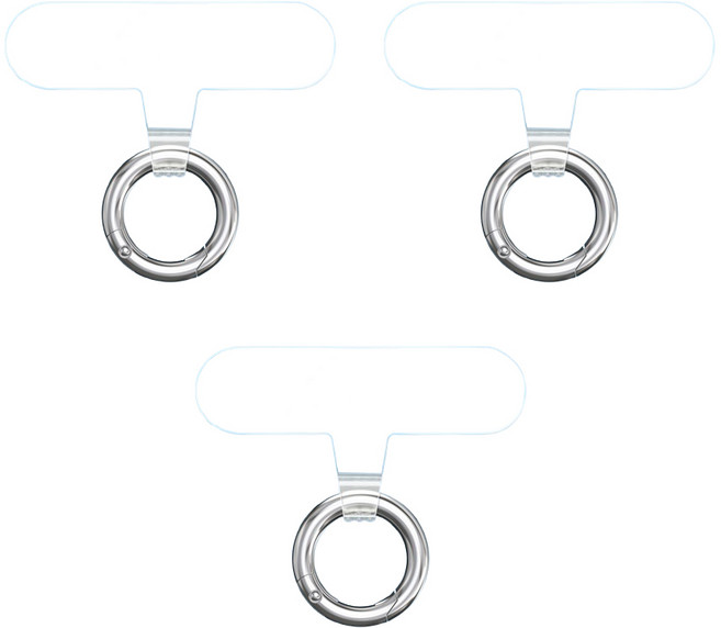 투에이비 고급형 TPU 행온택 O-링 태그 홀더 3p, 1세트, 투명