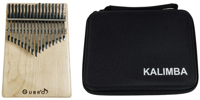 구브로 칼림바 17음계 할로우바디 칼림바 메이플 코아 월넛 GHK17, GHK02 - 메이플+전용 하드케이스, 1개