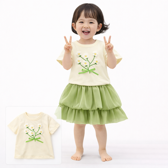 여아 상하복 투피스 치마 상하세트 하객룩 아동 키즈 세트 여름