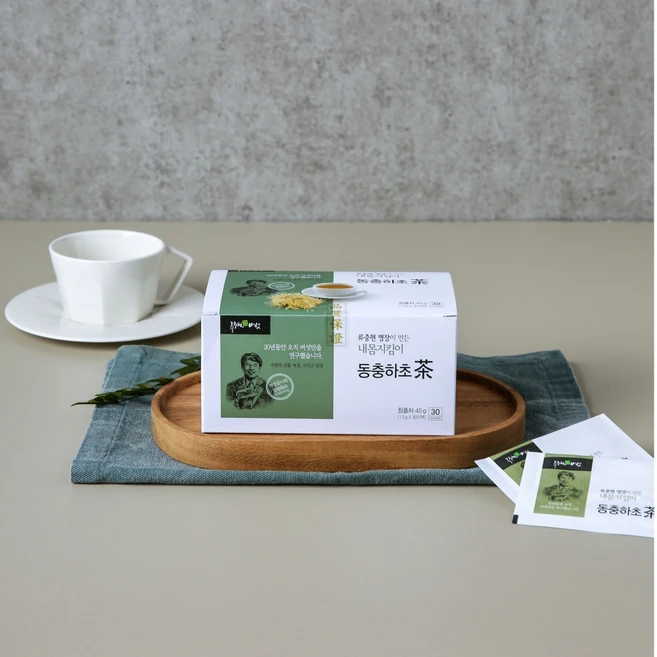 내몸지킴이 동충하초차 국산 100% 동충하초버섯차/한국전통차, 1박스, 45g, 30개입 - 쿠팡