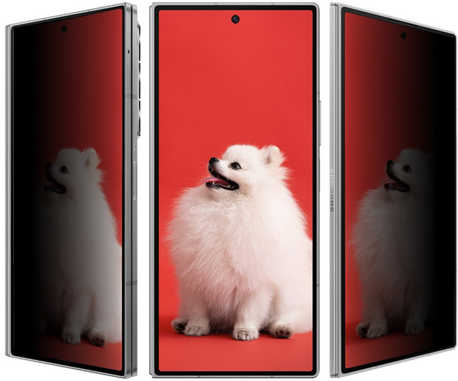 갤럭시 Z폴드 7 호환 전면 풀커버 강화유리 사생활 보호필름, 1개