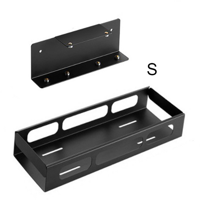 벽에 장착 된 주방 스토리지 랙 코너 갭 향신료 선반 캐비닛 싱크 주최자 서랍 펀치 무료 조미료 랙 홀더, S