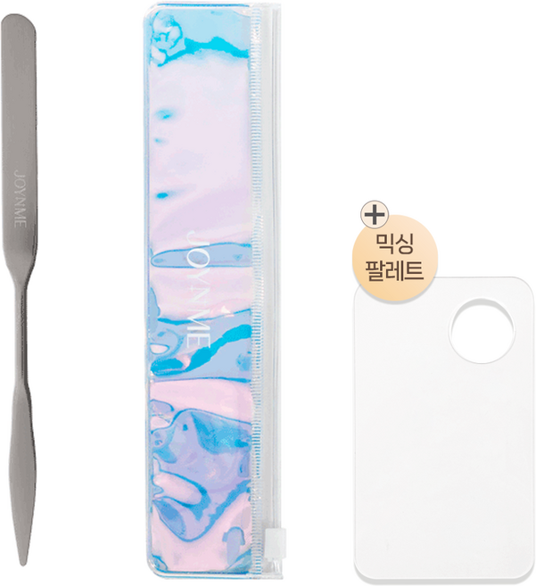 조이앤미 듀얼 메이크업 스파츌라 믹싱팔레트 증정, 1개, 실버