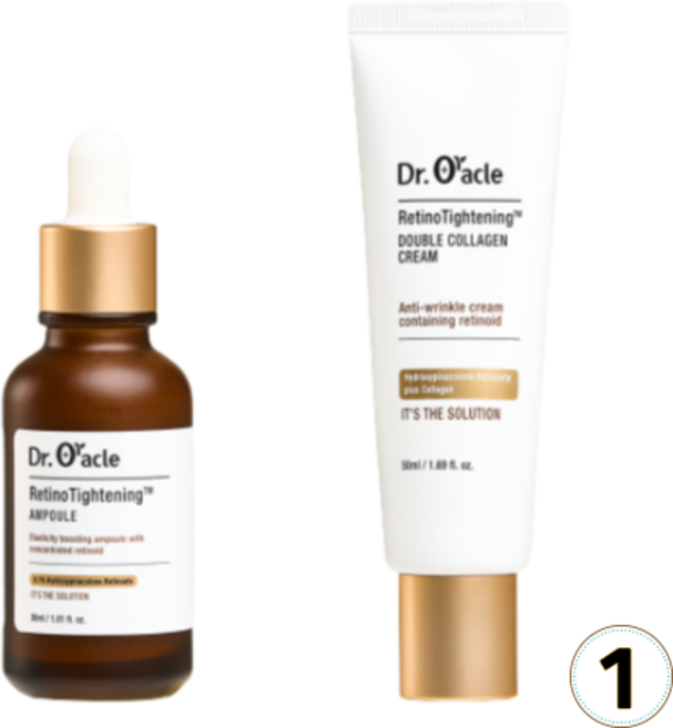닥터오라클 레티노타이트닝 앰플30ml 더블 콜라겐 크림50ml 피부광채 주름개선 탄력 미백, 1개