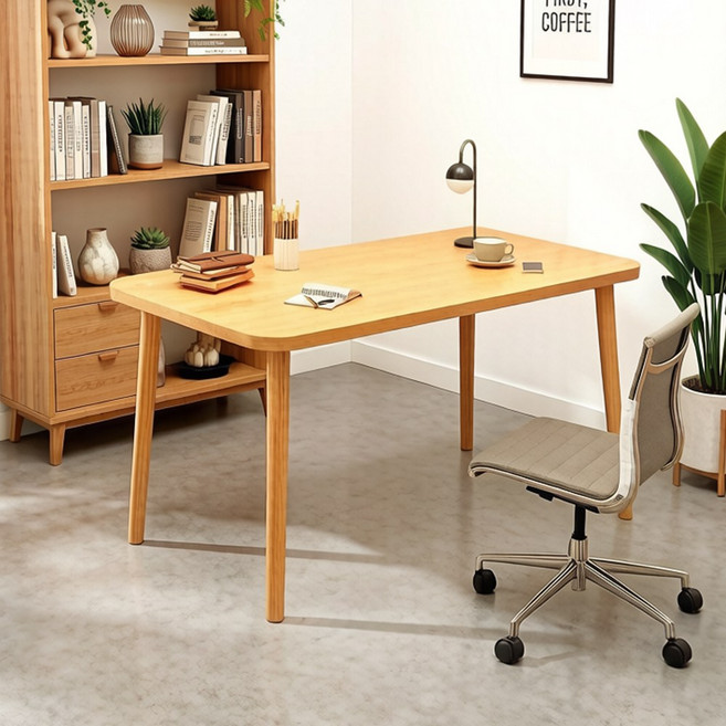 하루꿈 식탁 미니멀 디자인 다용도 책상 테이블 주방 원룸 심풀 화이트 다이닝 식탁, 100cm