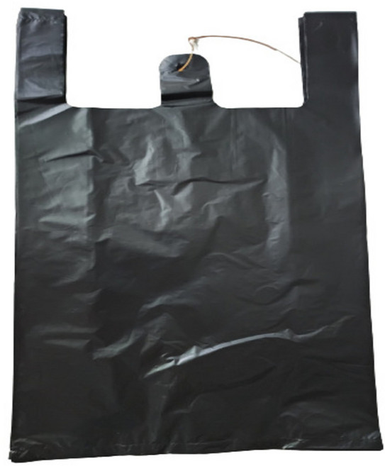 두꺼운 검정 비닐봉투 비닐봉지 A급 손잡이 마트봉투 140매, 140개, A급 2호