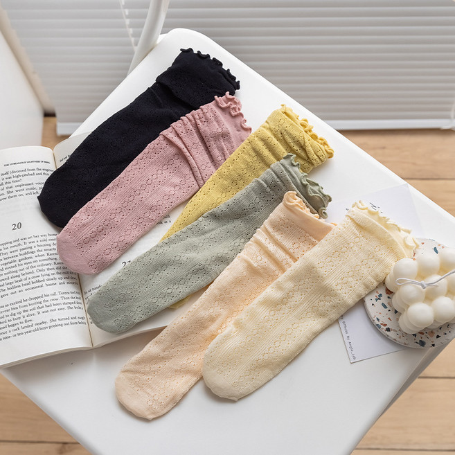 여성 무압박 봄여름 시스루 양말 6종셋트