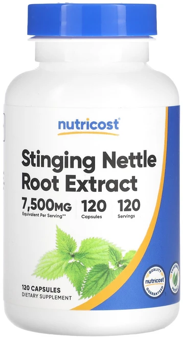 Nutricost 서양쐐기풀 뿌리추출물 7500mg 캡슐 120정, Nutricost서양쐐기풀뿌리추출물7500mg캡슐120, 1개 - 쿠팡