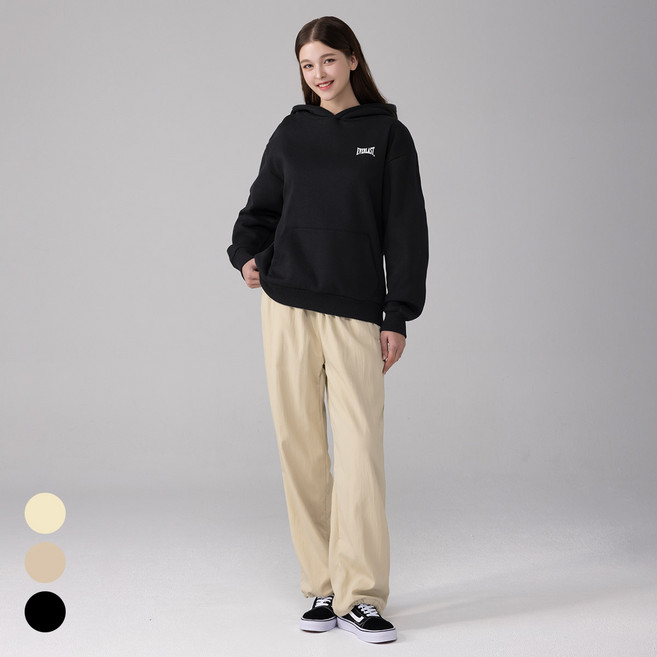 에버라스트 여성 기모바지 패딩핏 나일론팬츠