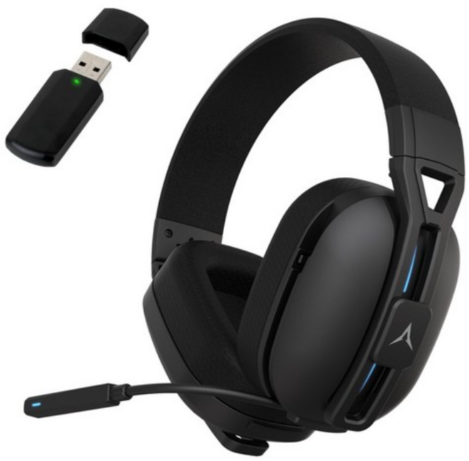 앱코 유무선 2.4GHz 블루투스 3모드 경량 게이밍 헤드셋, 블랙, MR-300