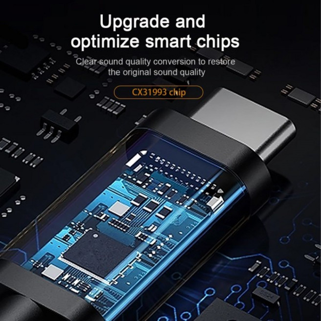 CVJ CT-3 DAC C타입 ~ 3.5mm CX31993 칩 8 직조 실버 도금 케이블 하이파이 음질 오리지널 사운드 프레젠테, 02 TC-3.5MM