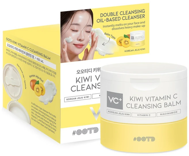 #오오티디뷰티 키위비타민씨 생기가득 말끔세안 올인원 클렌징밤, 1개, 100ml - 쿠팡