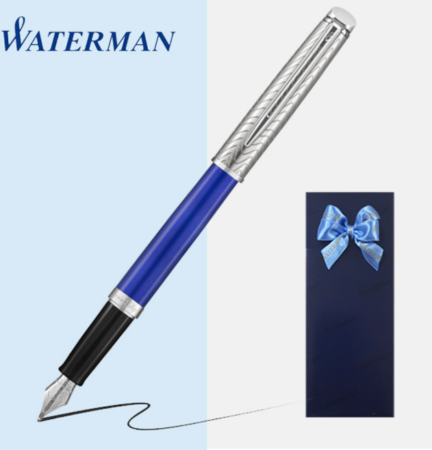 워터맨 만년필 뉴헤미스피어 디럭스 [무료선물포장], 블루 웨이브 CT, F촉(보통촉)
