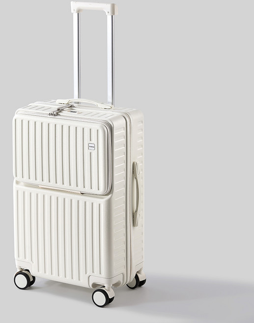 YINUO 프론트 오픈 캐리어 20인치 24인치 26인치 360도 조용한 바퀴 USB충전 다기능 대용량 여행용가방