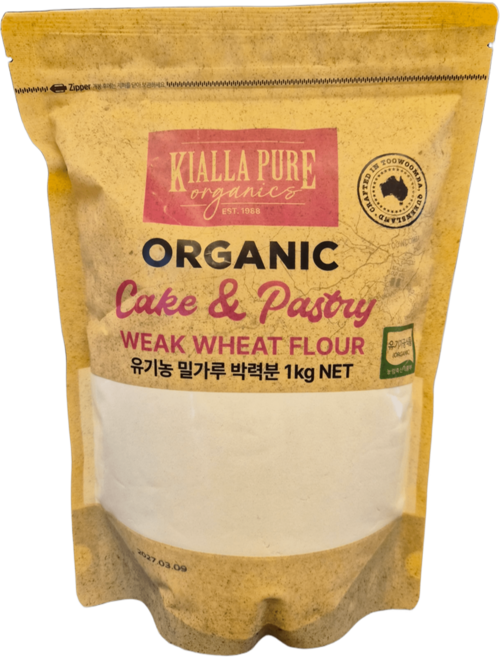 호주산 키알라 유기농 밀가루 박력분(1등급) 1Kg팩, 1개, 1kg