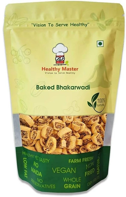인도 HEALTHY MASTER 천연 구운 바카르와디(250g) 바삭바삭하고 가벼우며 풍미 가득한 체중감량에 도움 칼슘풍부 오일프리, 1개, 250g - 쿠팡
