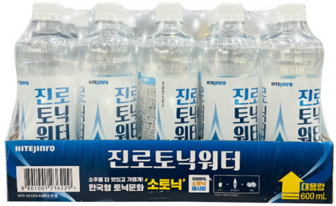 진토닉 진로토닉 토닉워터 소토닉 하이볼 워터 플레인 쏘토닉 코스트코, 15개, 600ml