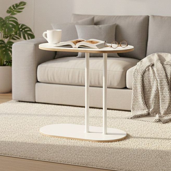 실버미어 침대협탁 소파 사이드 테이블, 화이트