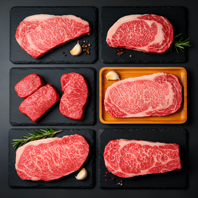 한국농수축산 한우 1등급 등심 250g + 안심 250g 소고기 모둠, 1세트, 500g