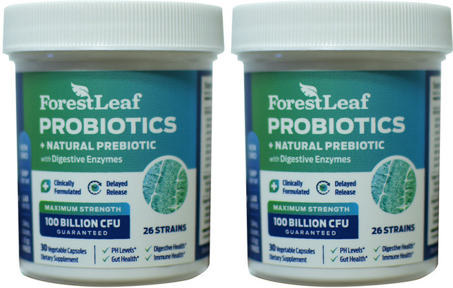Forest leaf 1000억CFU 프로바이오틱스, 2박스, 30정