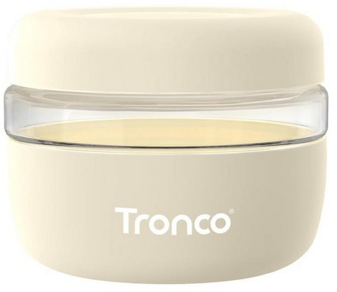 Tronco 뚜껑이 있는 473.2ml(16온스) 유리 식품 보관 용기 밀폐 누출 및 흘림 방지 도시락 그릇 밀프렙 샐러드 요거트 수프 스튜용 전자레인지 식기세척기, 크림