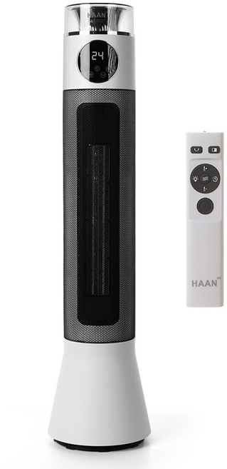 초저소음 한경희 도뮤어 PTC 가정용 사무실 온풍기 타워형, 화이트&블랙, PTC-P10000