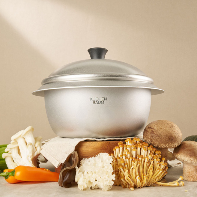 [무연마제]파르셀 IH인덕션 통3중 뚝배기 가마솥 퓨어스텐 304, 1개, 24cm