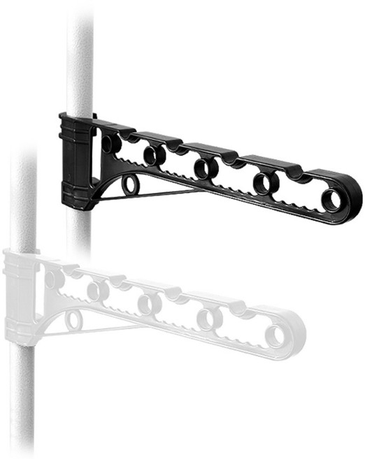 행거봉 다용도걸이 1P 좁은행거 기둥식, 블랙